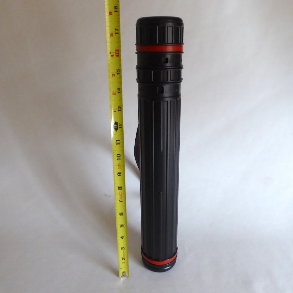 NEW 18” to 27” TELESCOPING PLASTIC STORAGE DOCUMENT POSTER TRANSPORT TUBE CASE - Picture 3 of 11